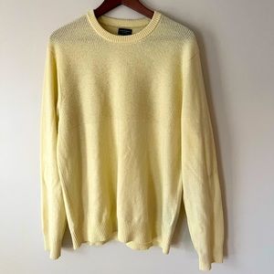 CLUB MONACO 100% Cashmere yellow sweater size XL